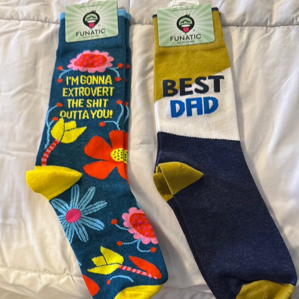 Colorful Men's Socks - Blue and Yellow